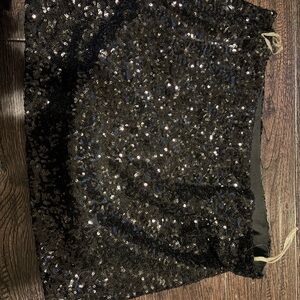 Black Sequin Skirt